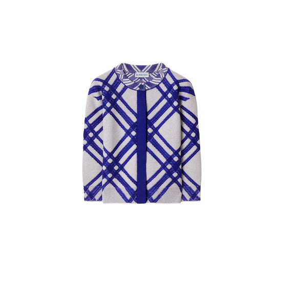 체크 울 카디건 솔트