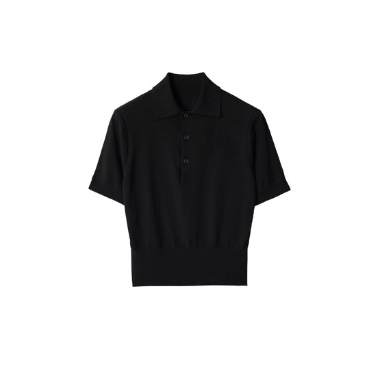 코튼 블렌드 폴로셔츠 블랙