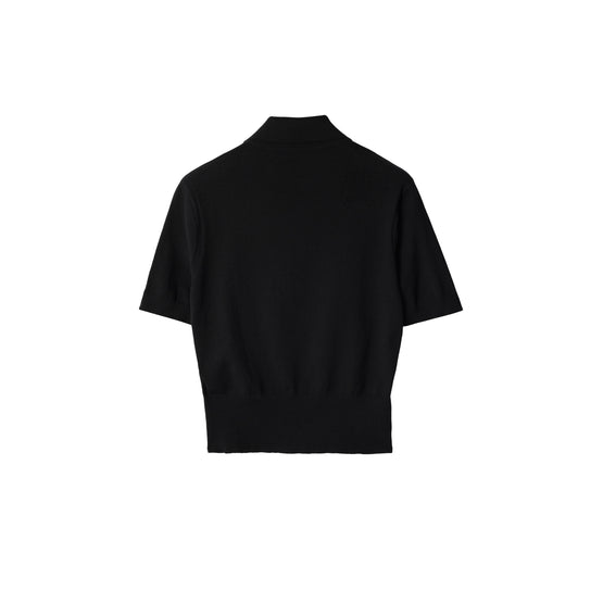 코튼 블렌드 폴로셔츠 블랙
