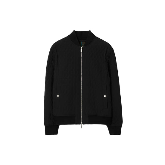 퀼팅 나일론 보머 재킷 블랙
