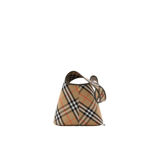 스몰 체크 숄더 백 샌드