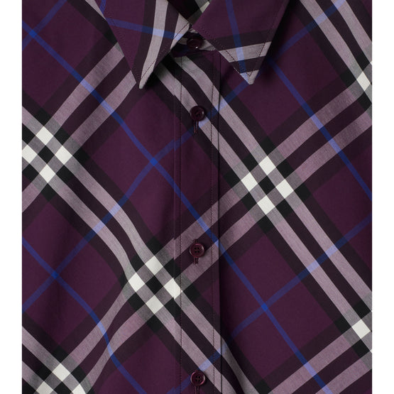 체크 코튼 셔츠 팬지