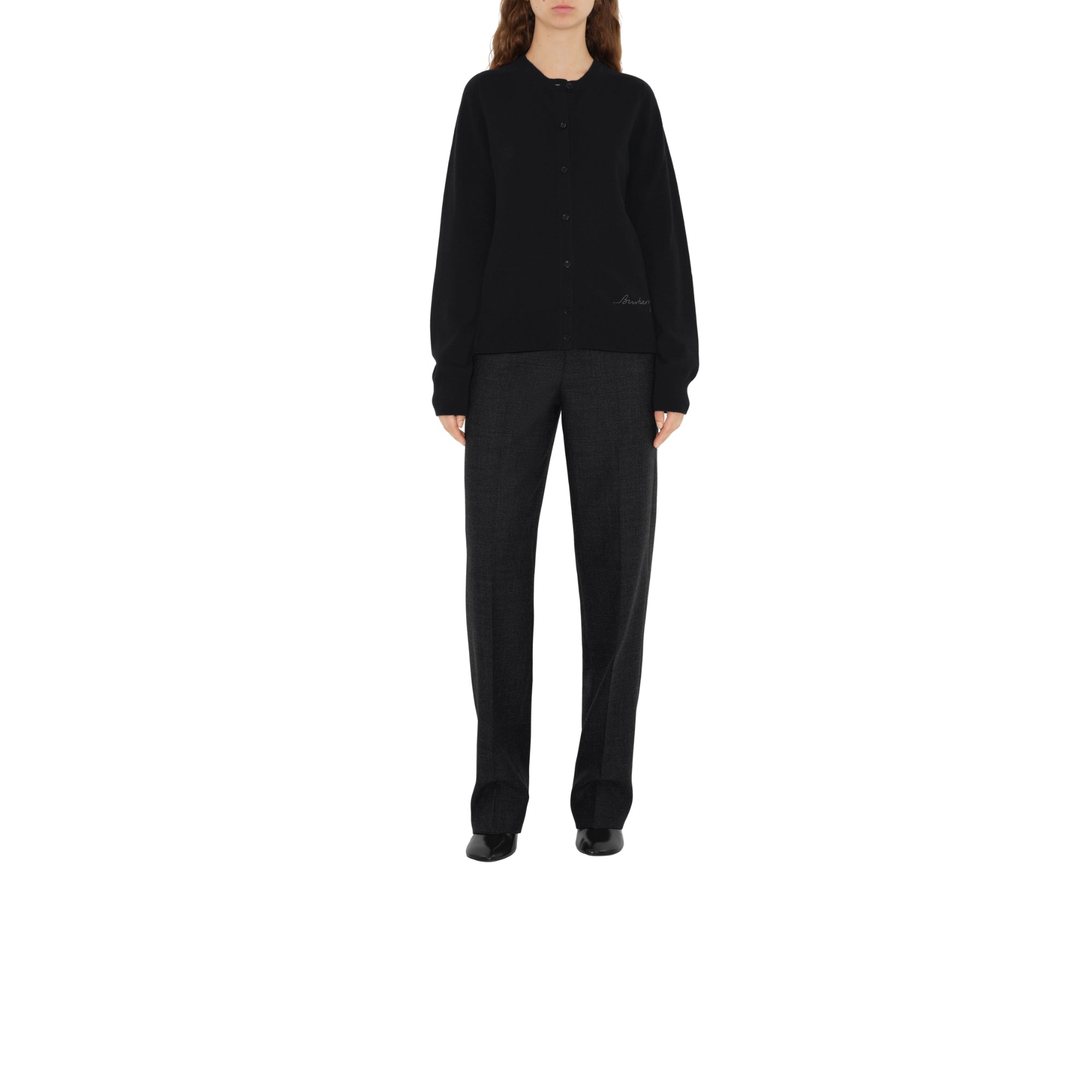 캐시미어 카디건 블랙