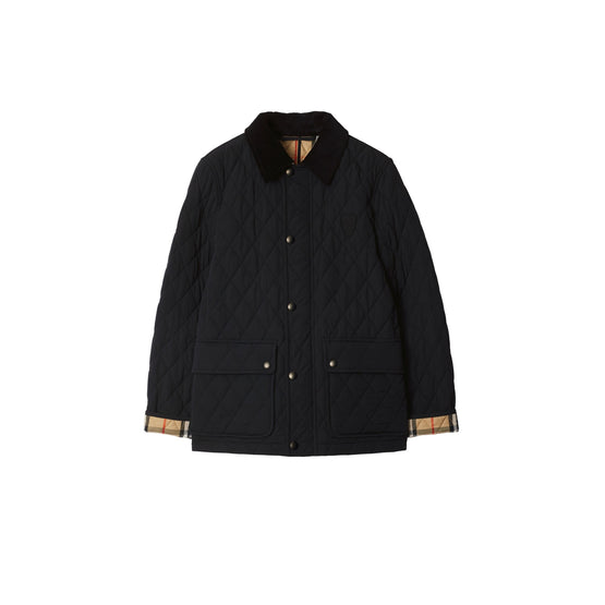퀼팅 나일론 재킷 블랙