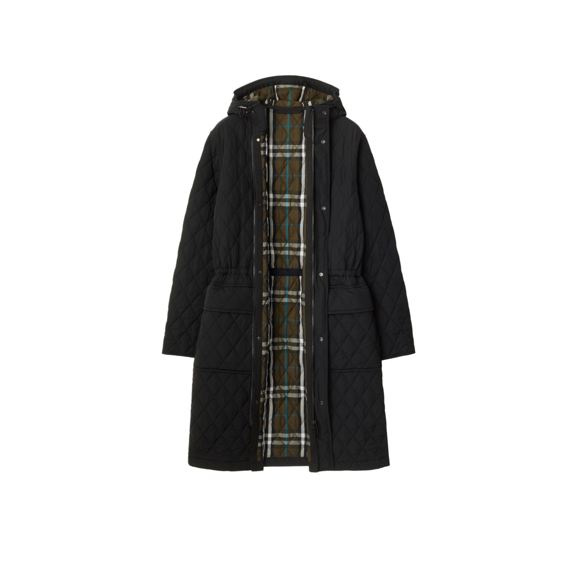 퀼팅 나일론 파카 블랙/스너그