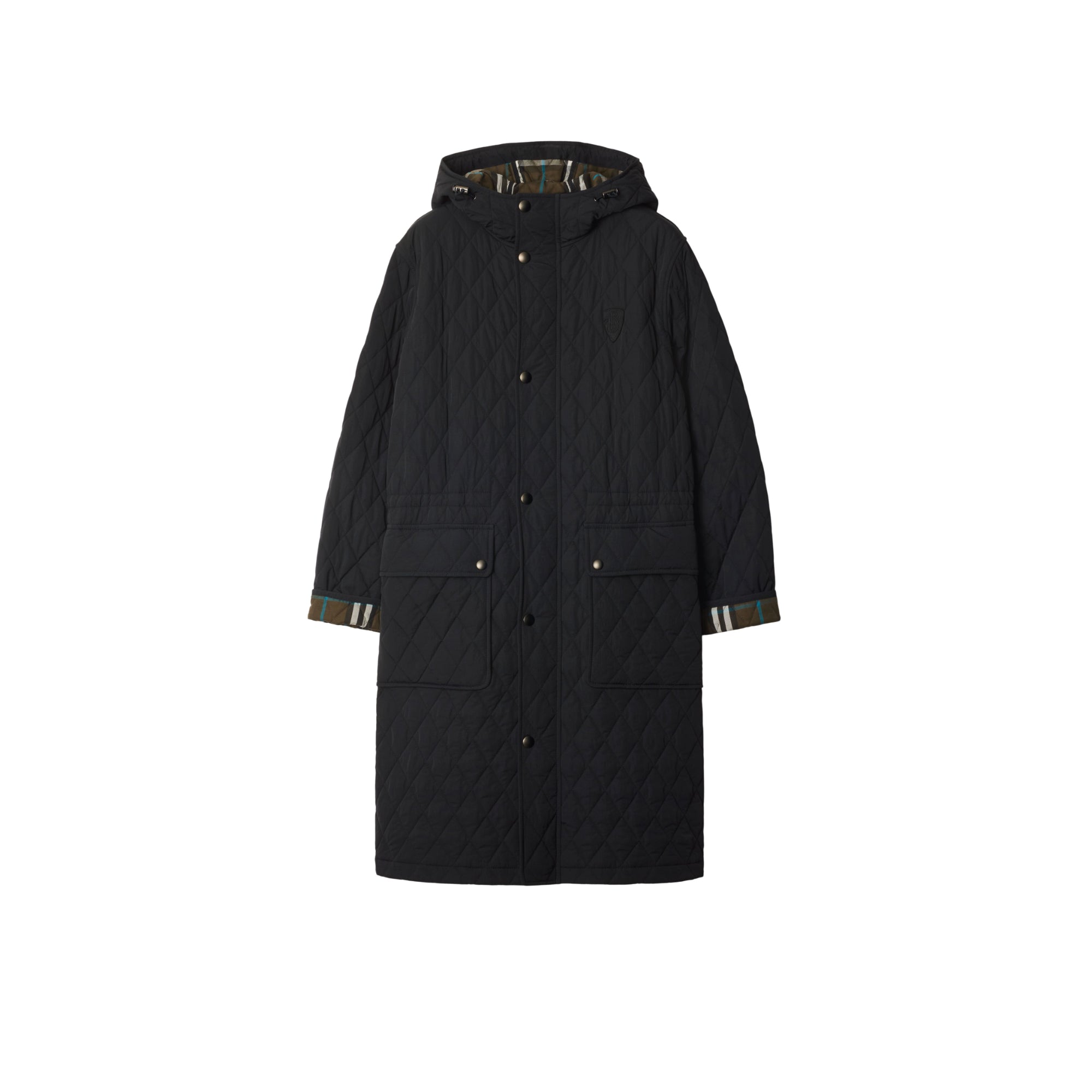 퀼팅 나일론 파카 블랙/스너그