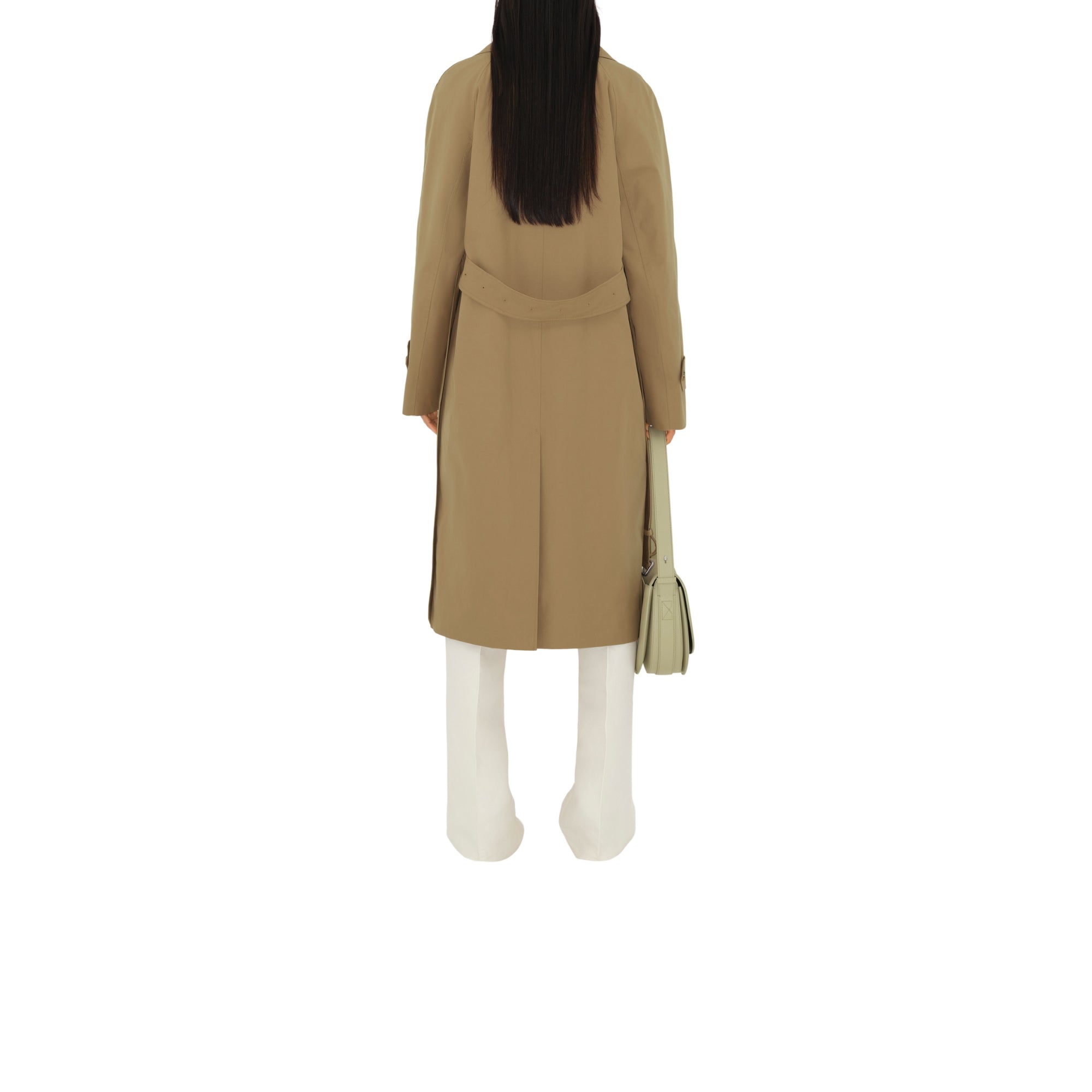 롱 개버딘 카 코트 테디