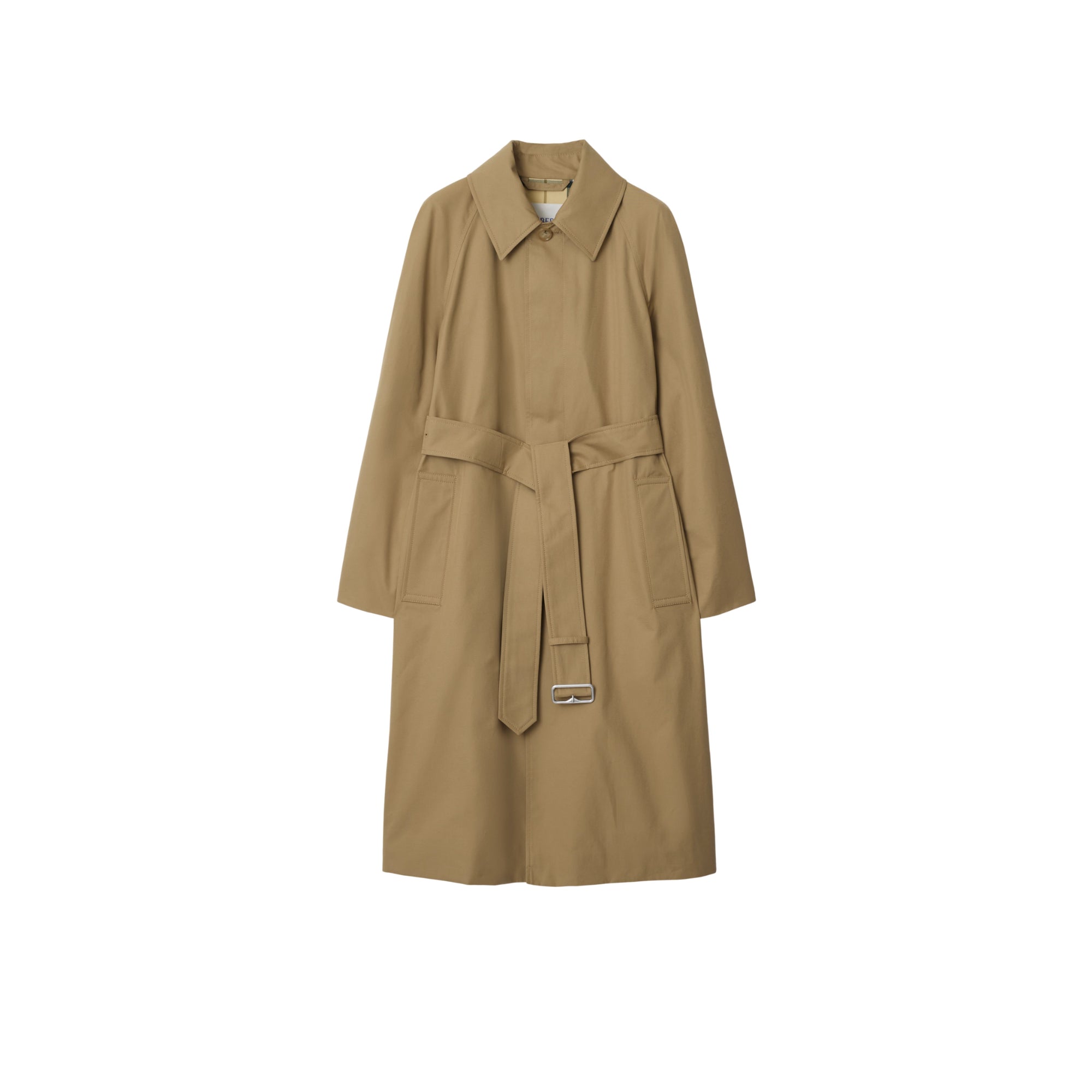 롱 개버딘 카 코트 테디