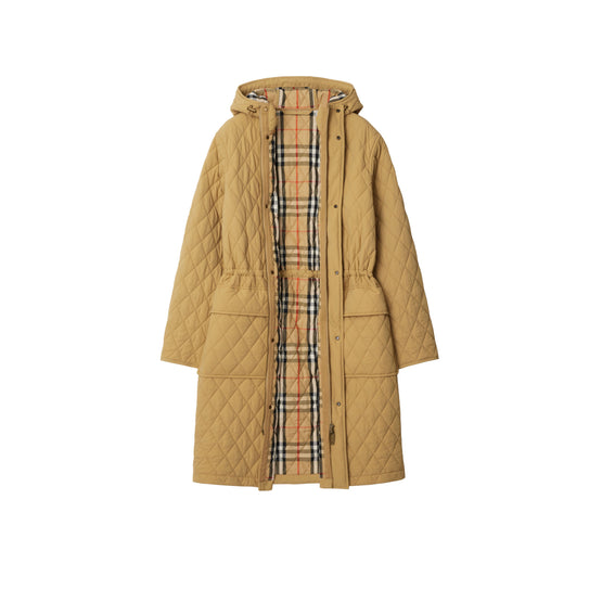 퀼팅 나일론 파카 플랙스/샌드