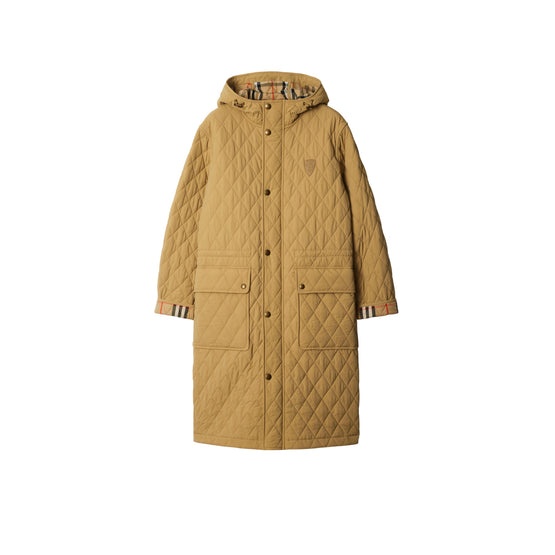 퀼팅 나일론 파카 플랙스/샌드