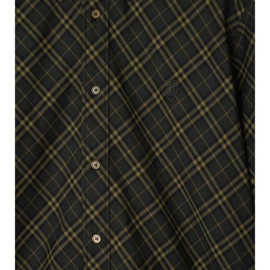 체크 코튼 셔츠 섀도우