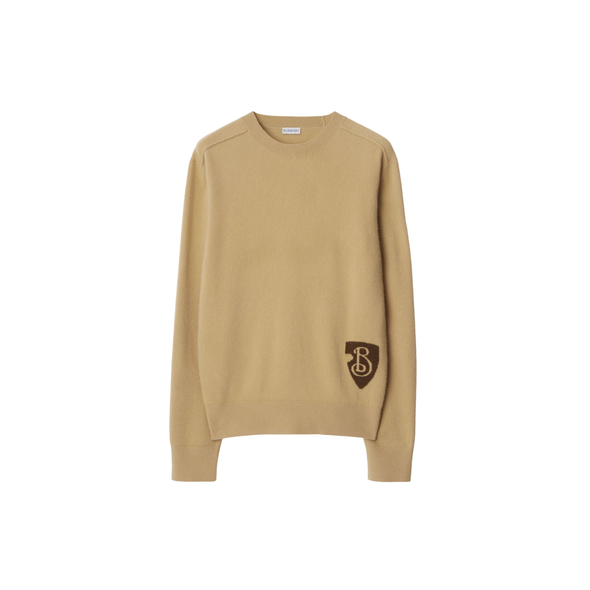 B 쉴드 울 블렌드 스웨터 샌드