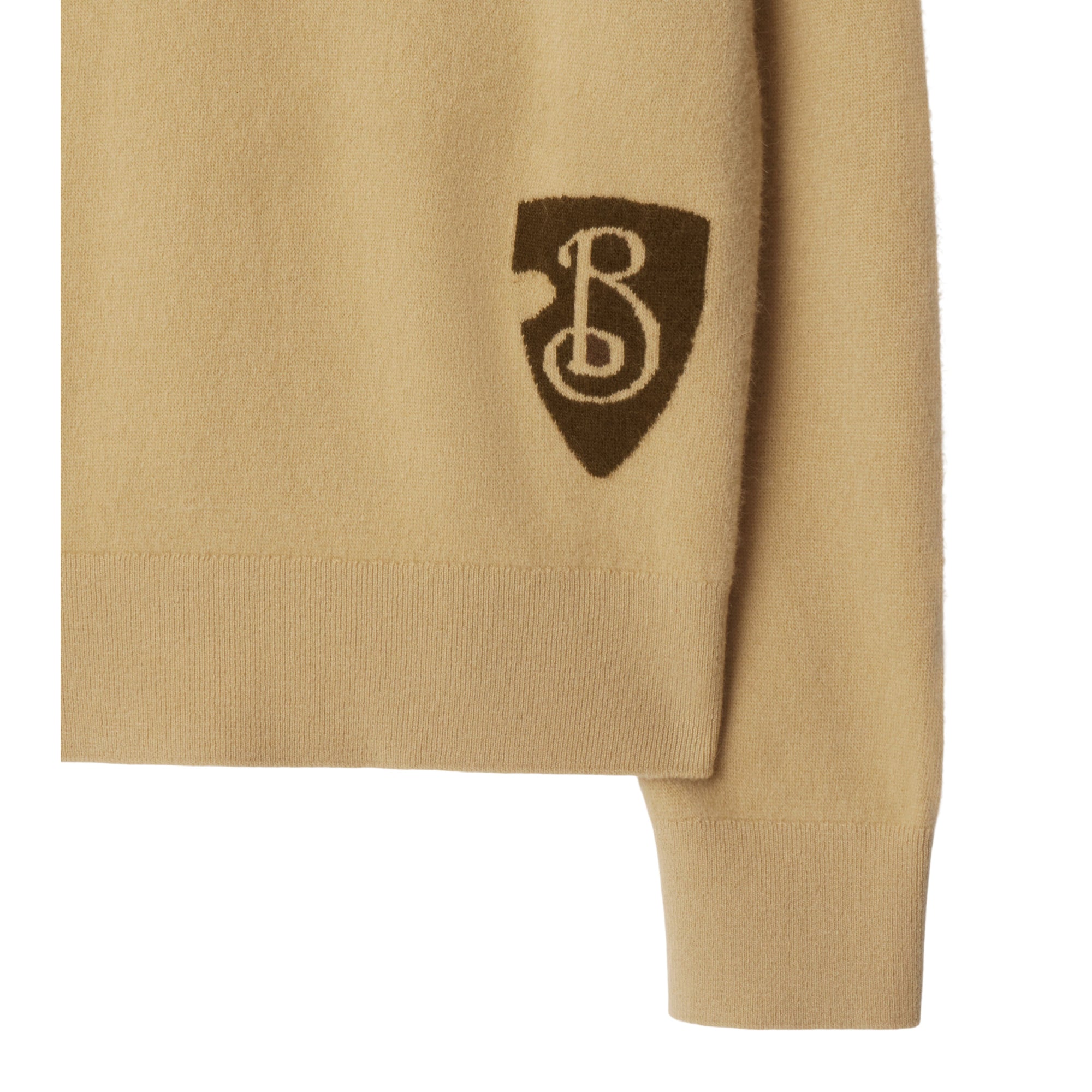 B 쉴드 울 블렌드 스웨터 샌드