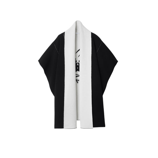 미러 홀스 울 캐시미어 블렌드 케이프 블랙