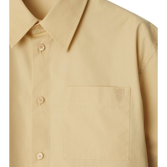 크롭 코튼 셔츠 헤이