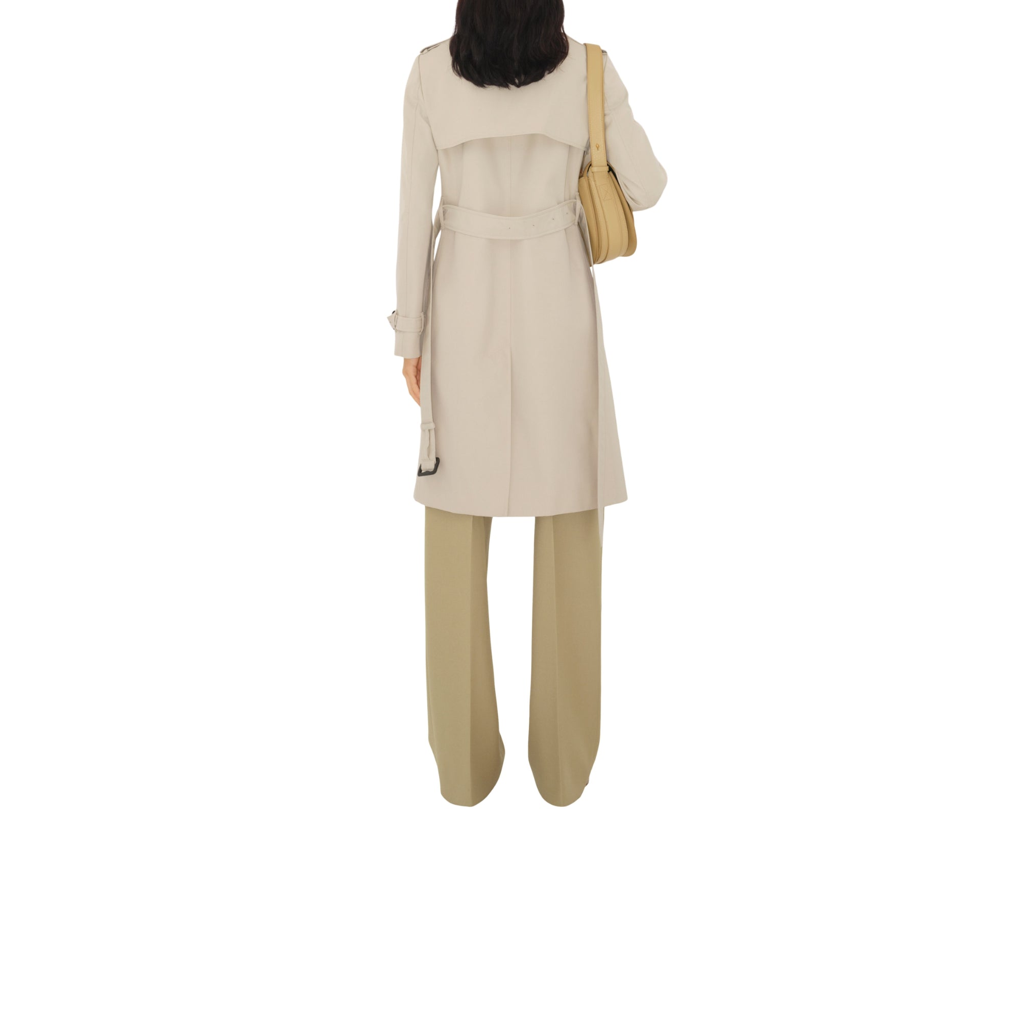 미드 렝스 코튼 블렌드 트렌치코트 토프