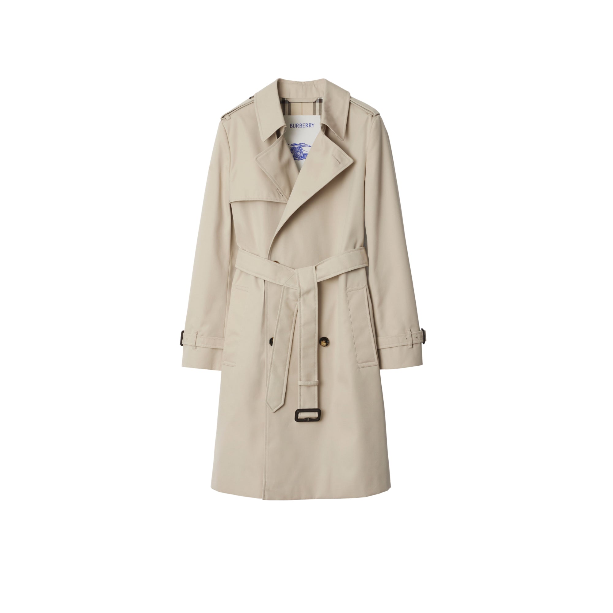 미드 렝스 코튼 블렌드 트렌치코트 토프