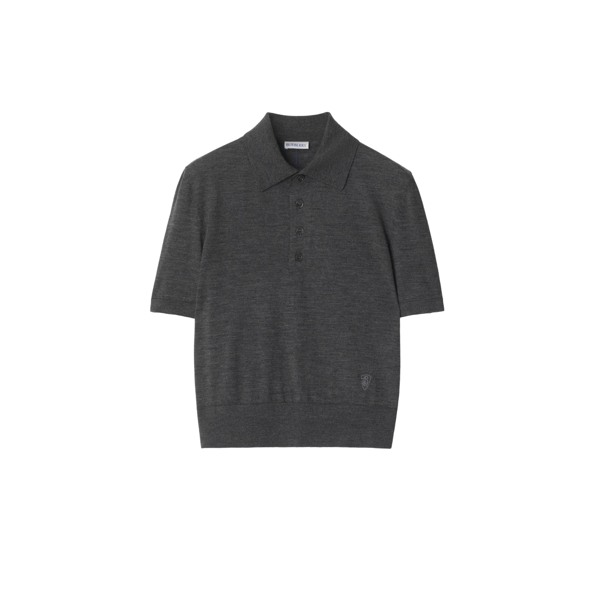 울 폴로셔츠 미드 그레이