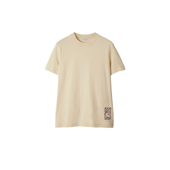 체크 라벨 코튼 티셔츠 너트맥