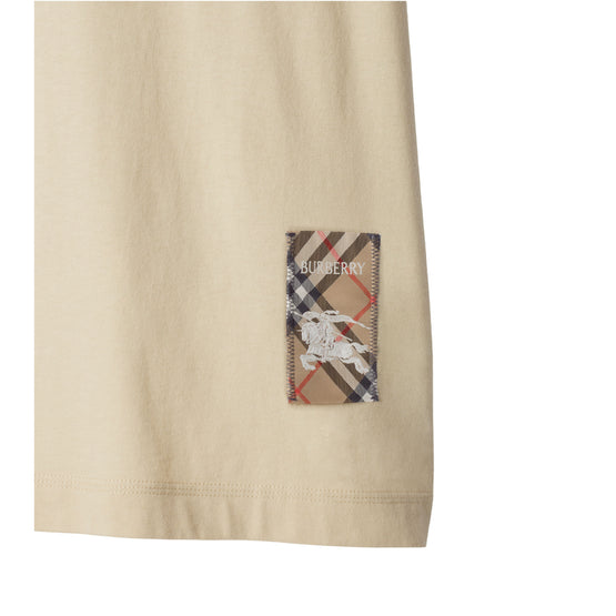 체크 라벨 코튼 티셔츠 너트맥