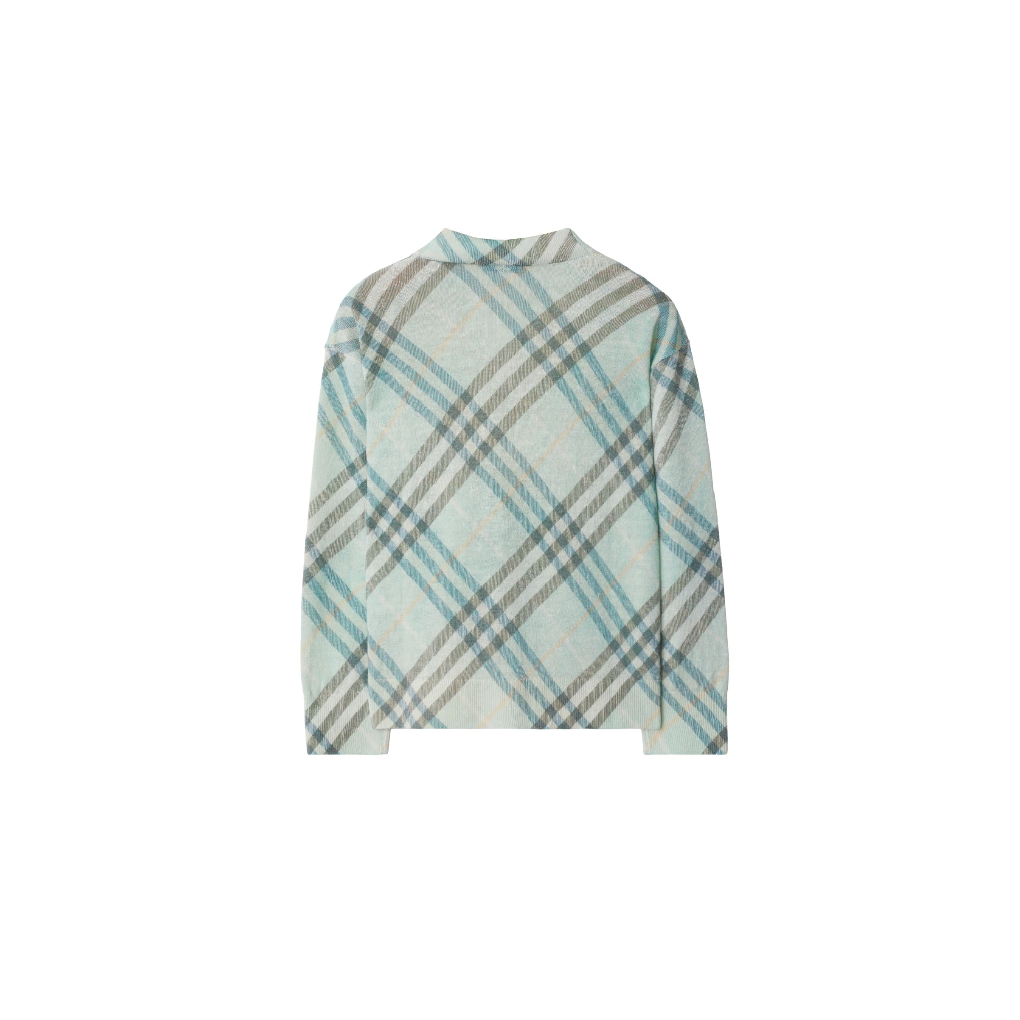 체크 리넨 블렌드 카디건 브리즈