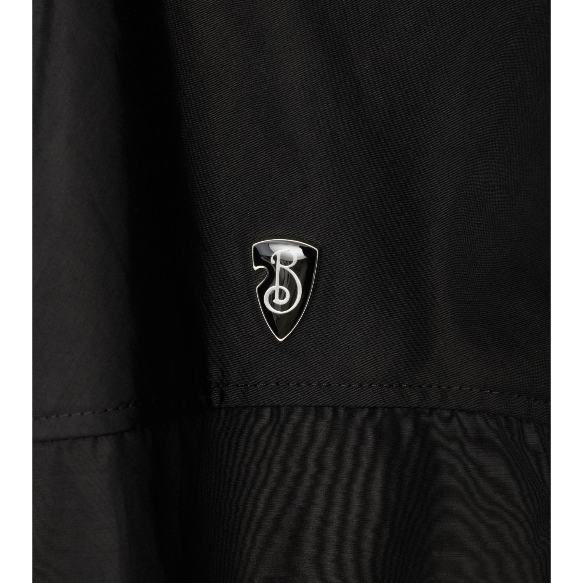 쇼트 나일론 코튼 파카 블랙