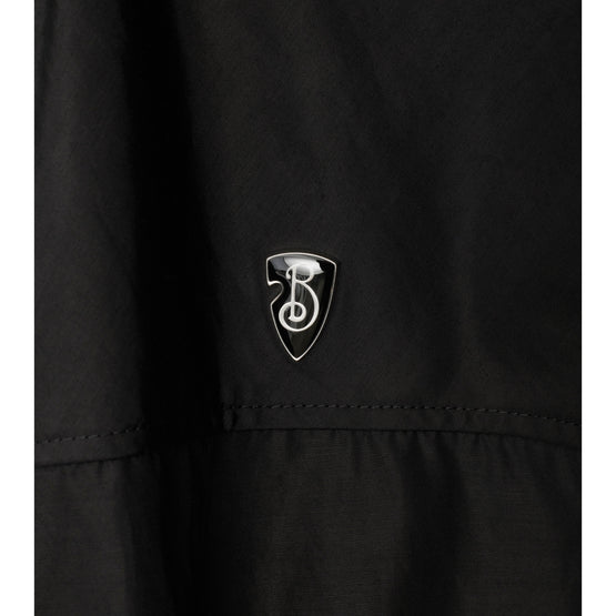 쇼트 나일론 코튼 파카 블랙