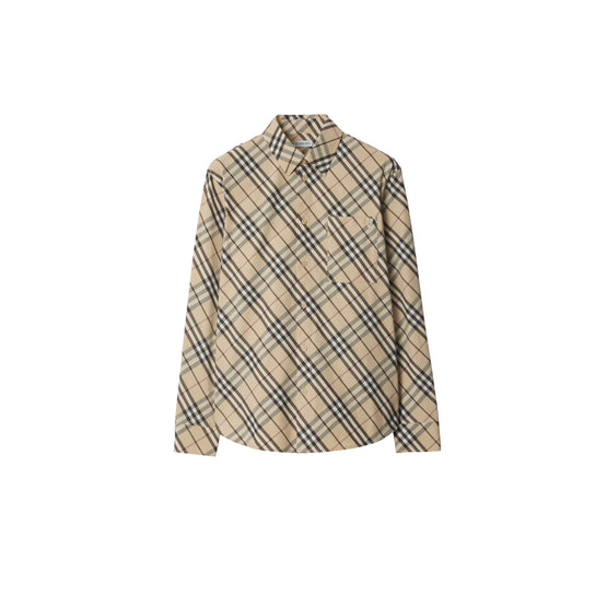 릴랙스핏 체크 코튼 셔츠 앨러배스터