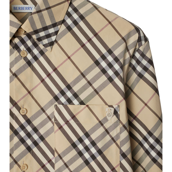 릴랙스핏 체크 코튼 셔츠 앨러배스터