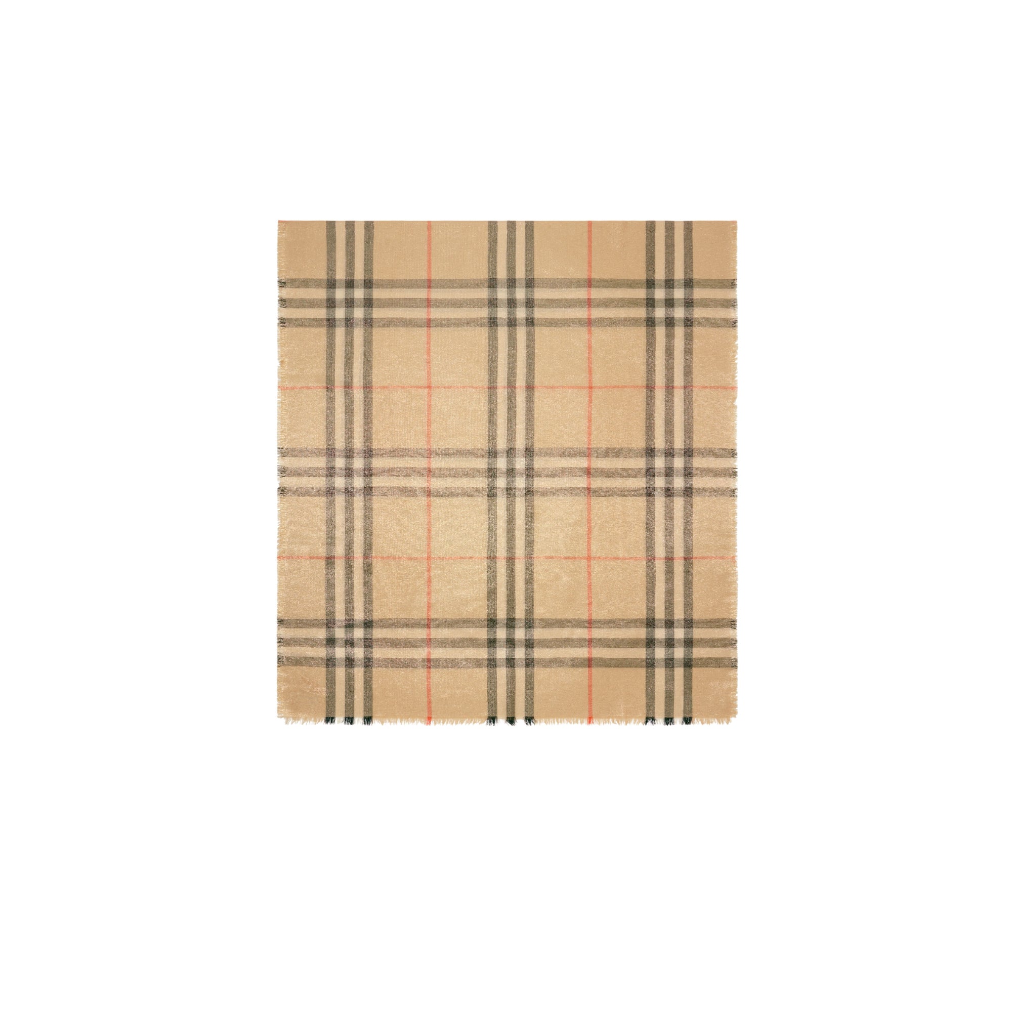 메탈릭 울 실크 스카프 샌드