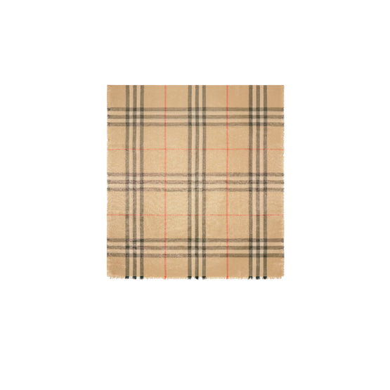 메탈릭 울 실크 스카프 샌드