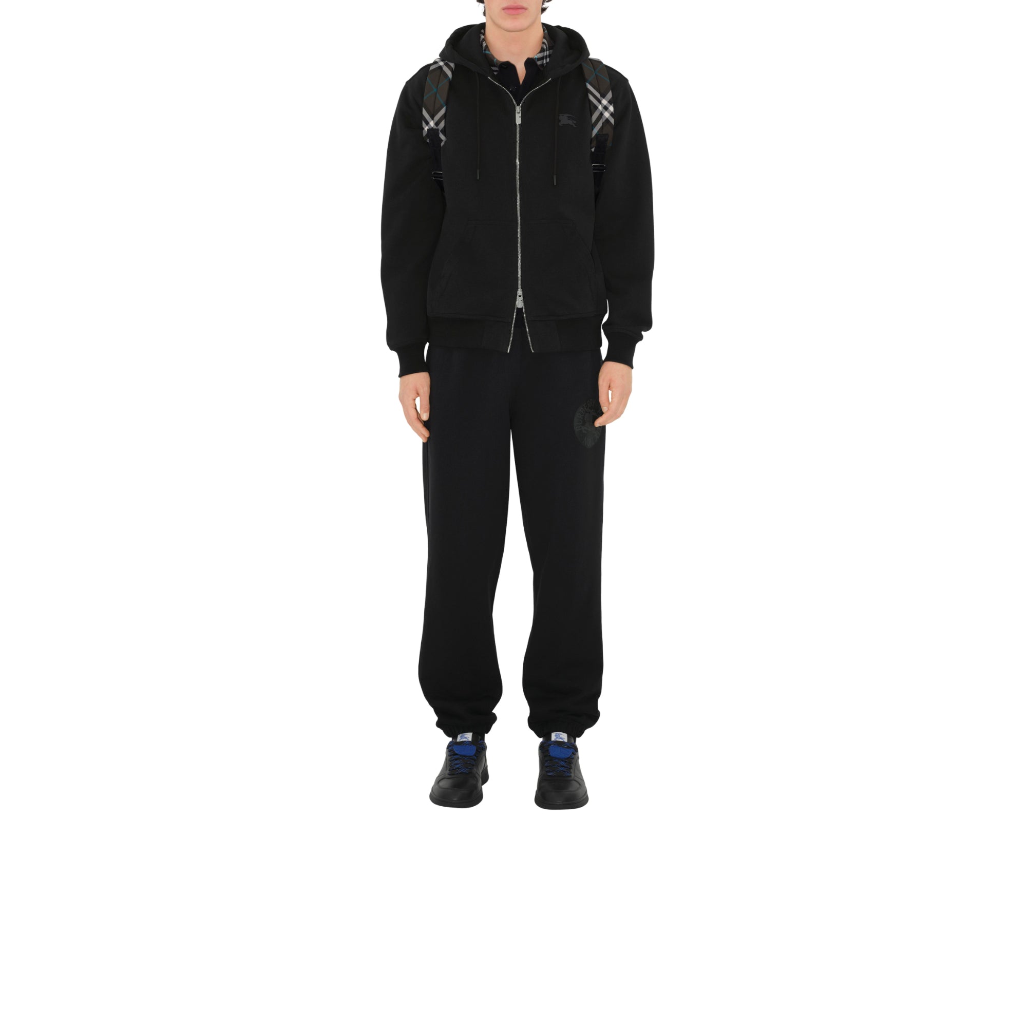 EKD 배지 코튼 지퍼 후디 블랙