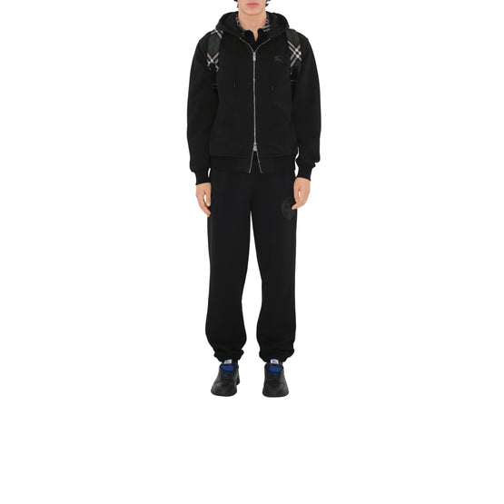 EKD 배지 코튼 지퍼 후디 블랙