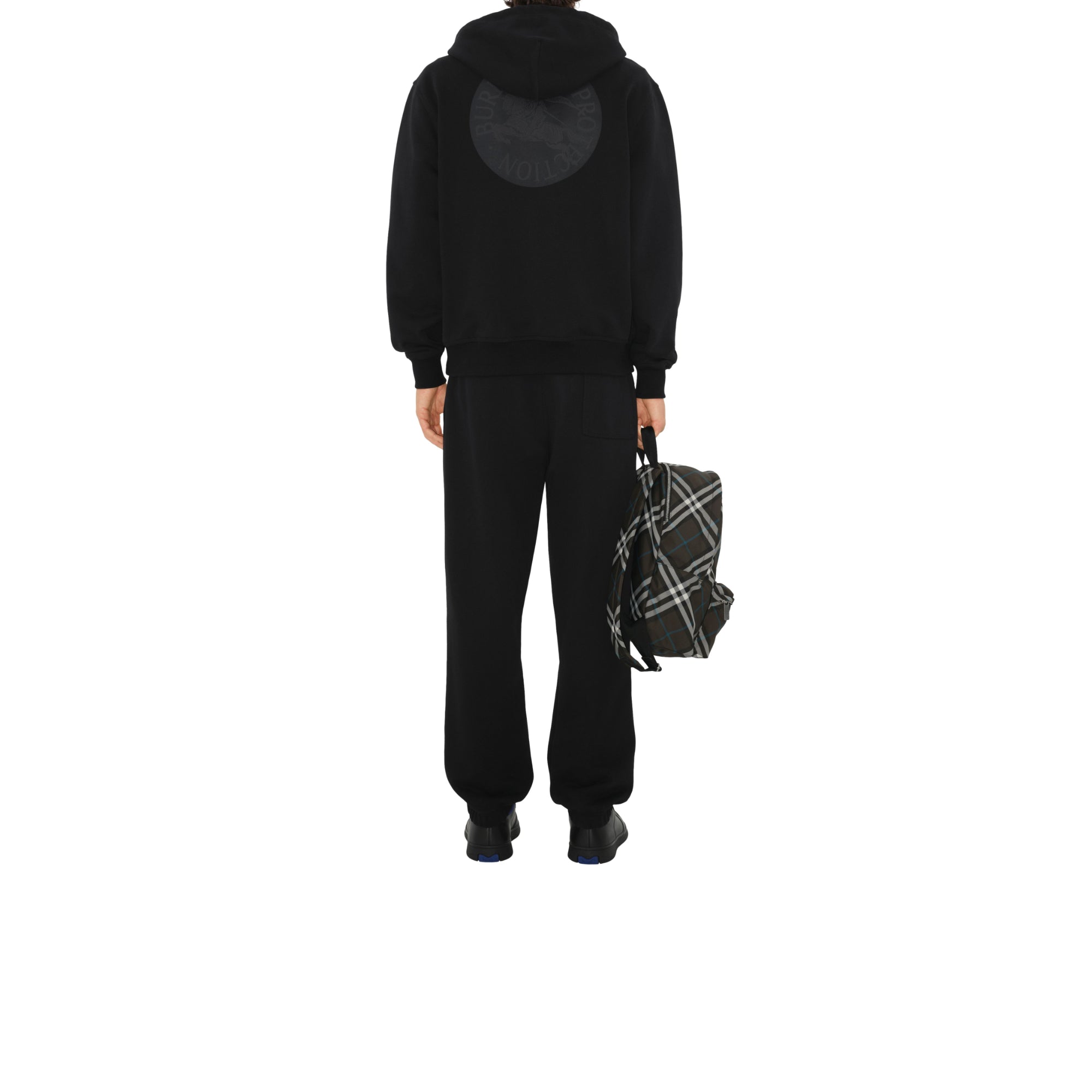 EKD 배지 코튼 지퍼 후디 블랙