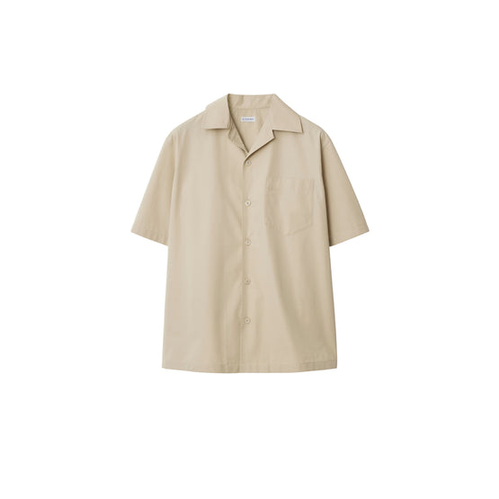 릴랙스핏 노트 로고 코튼 포플린 셔츠 파슬