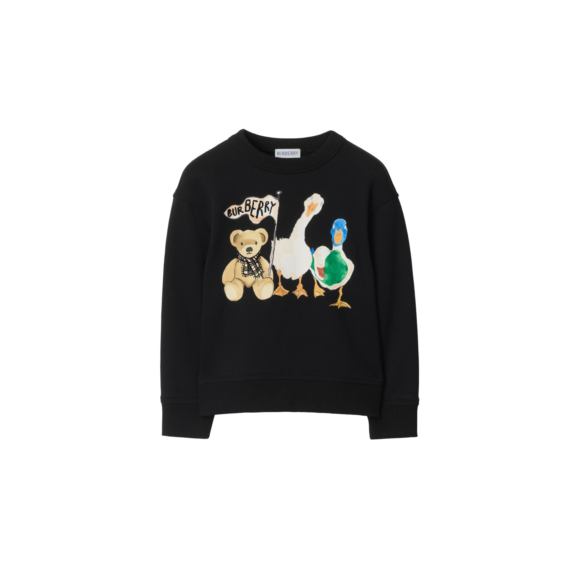 토마스 베어 앤 프렌즈 코튼 스웨트셔츠 블랙