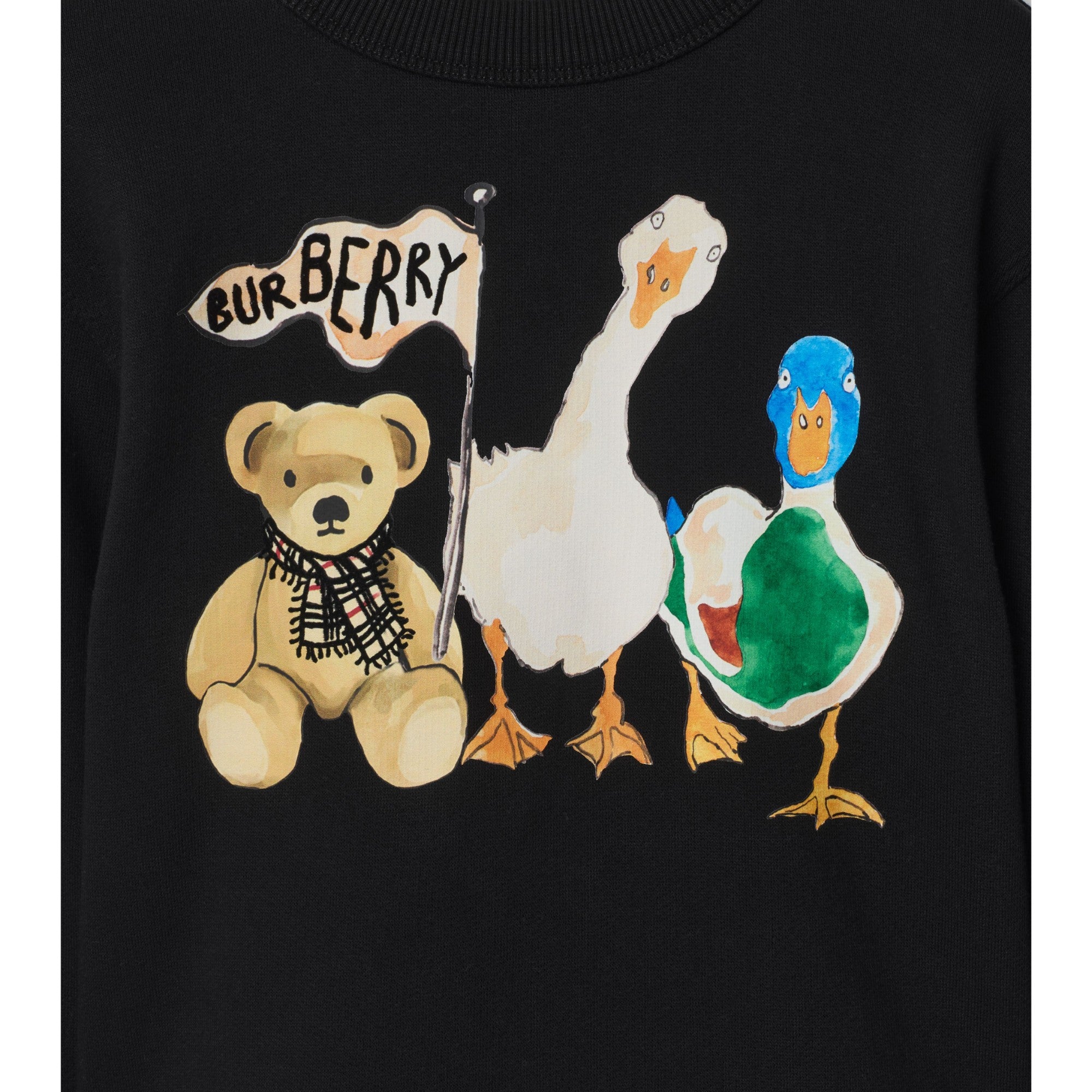 토마스 베어 앤 프렌즈 코튼 스웨트셔츠 블랙