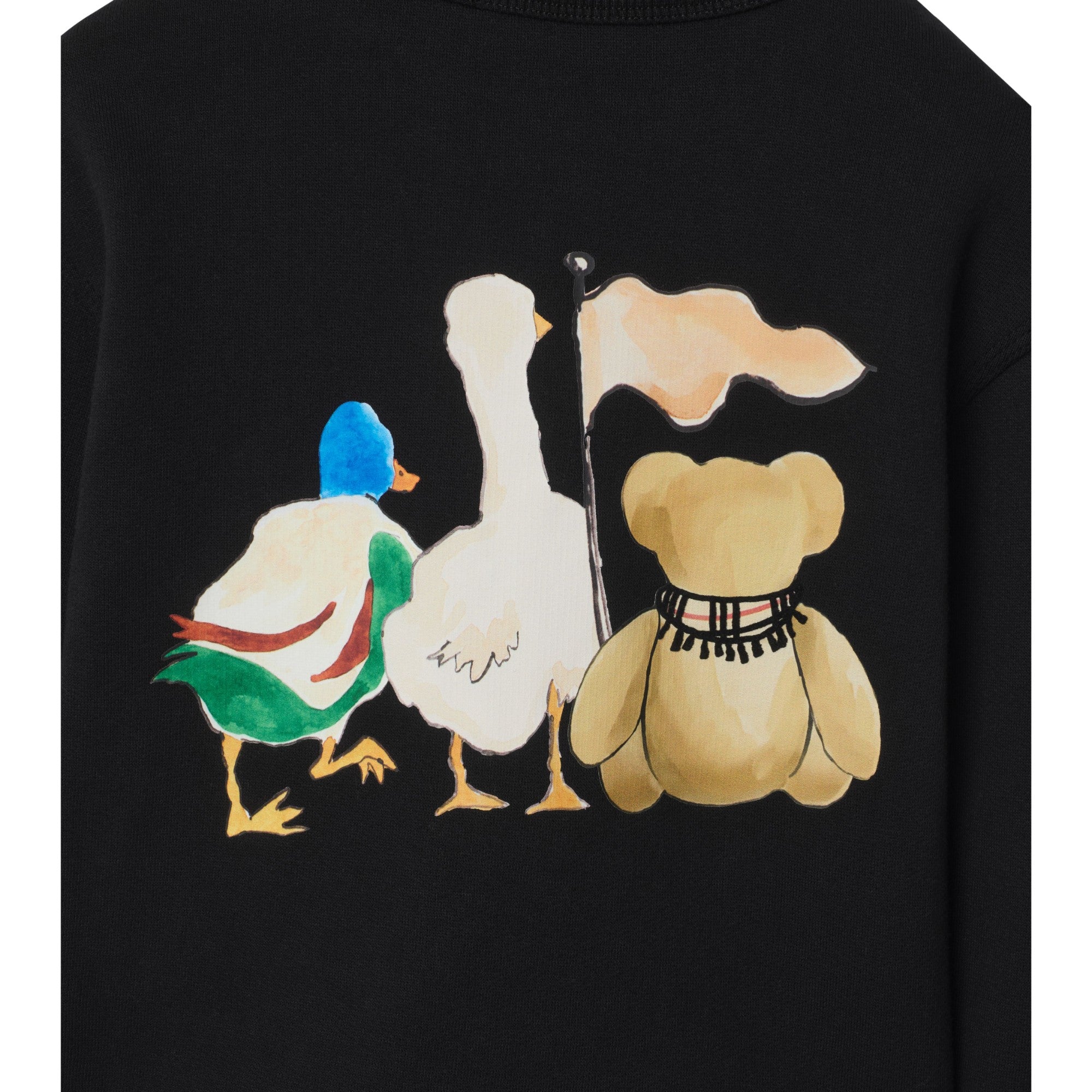 토마스 베어 앤 프렌즈 코튼 스웨트셔츠 블랙