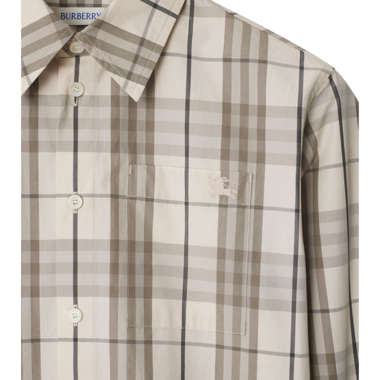 체크 코튼 셔츠 코튼