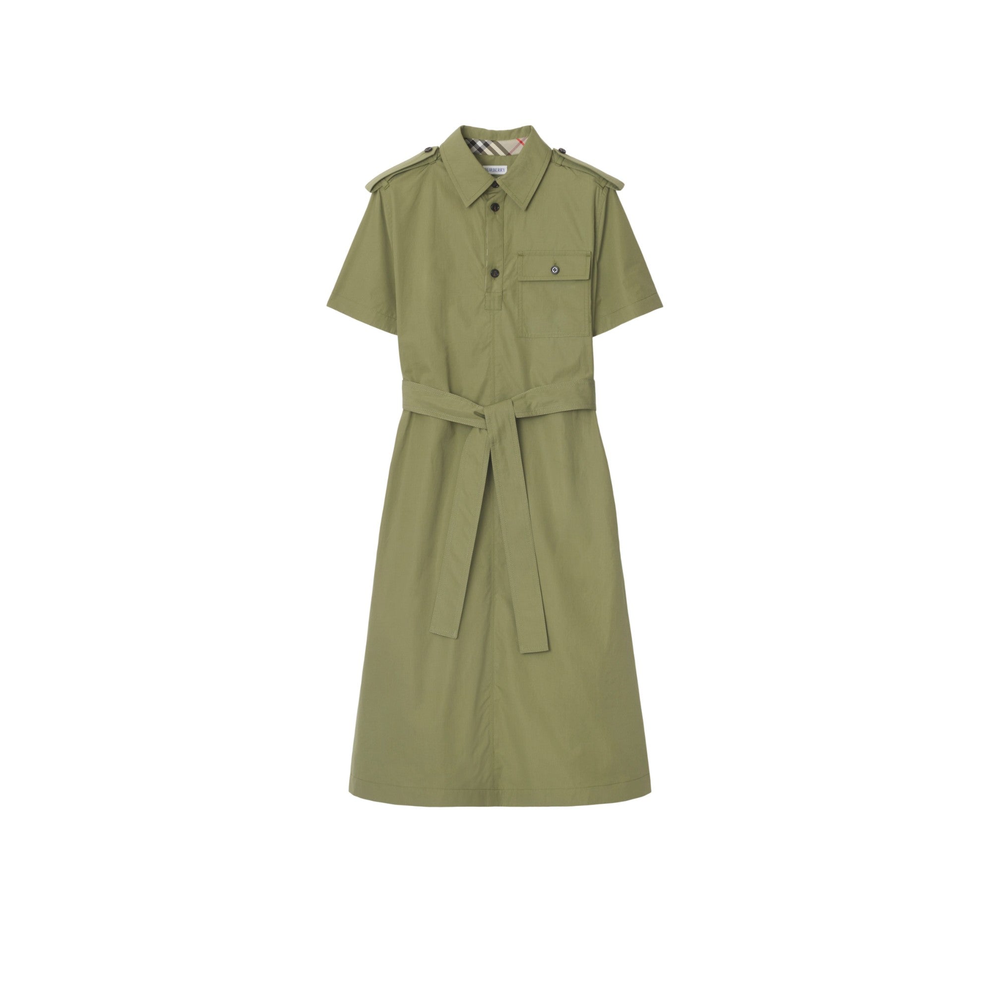 코튼 셔츠 드레스 리스