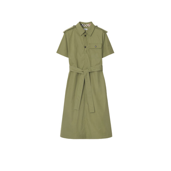 코튼 셔츠 드레스 리스