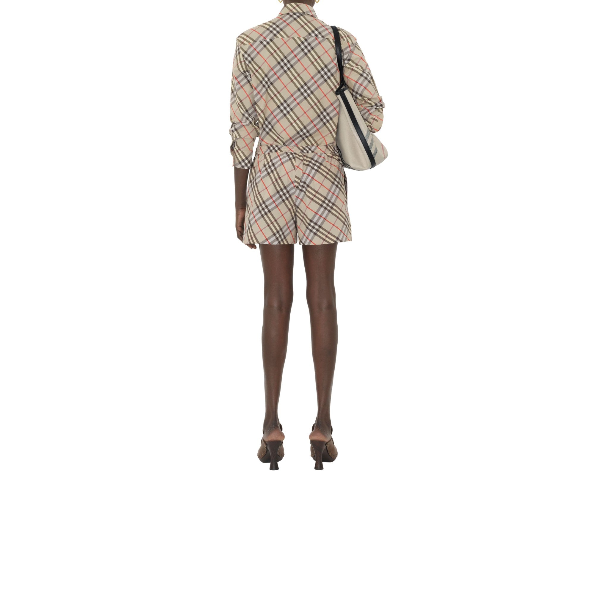 체크 코튼 파자마 쇼츠 치핑