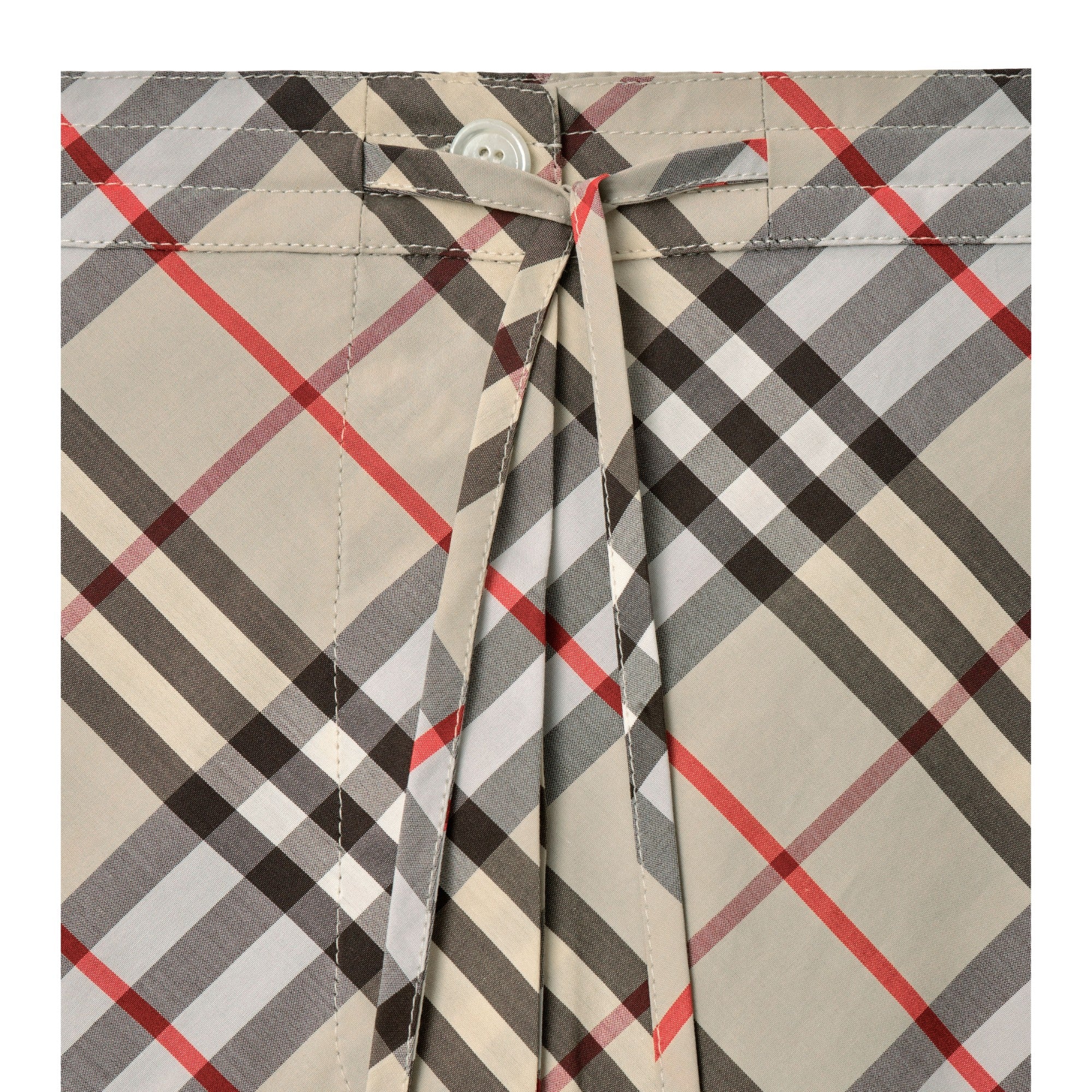 체크 코튼 파자마 쇼츠 치핑