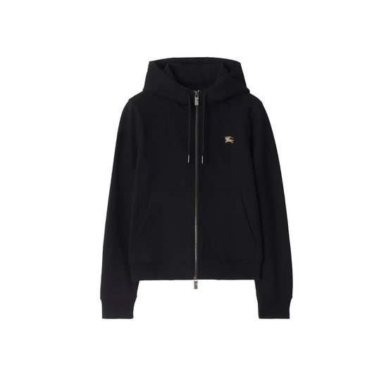 나이트 스탬프 코튼 지퍼 후디 블랙