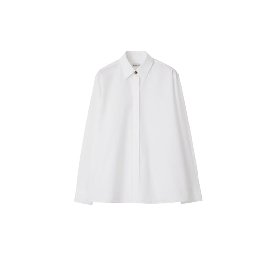 오버사이즈 코튼 포플린 셔츠 옵틱 화이트