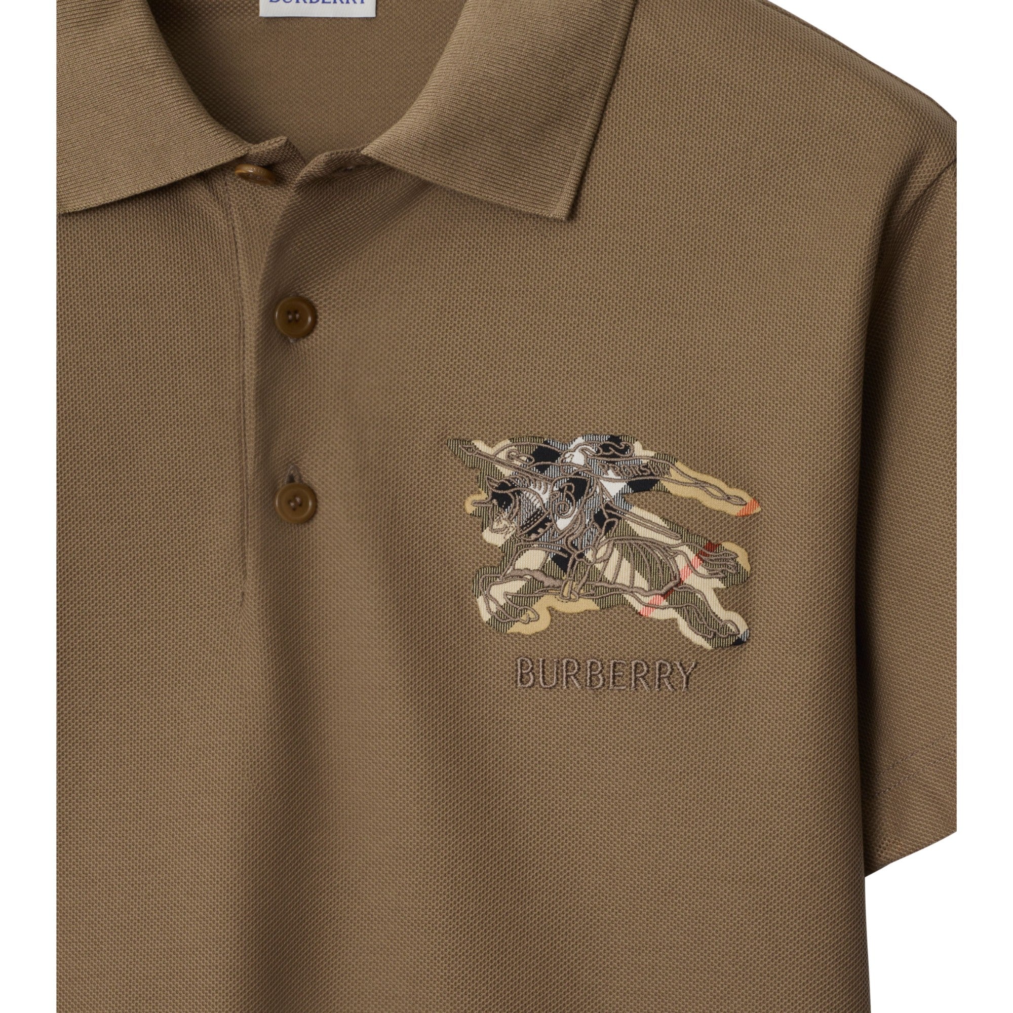 EKD 체크 코튼 폴로셔츠 클레이 브라운