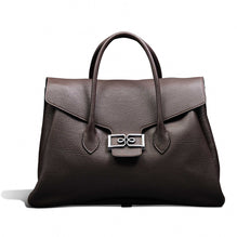B_VOLUTE CROISEE GRAINED CALF DARK BROWN
