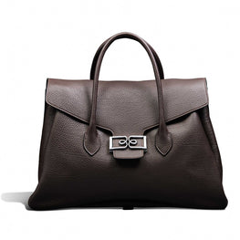 B_VOLUTE CROISEE GRAINED CALF DARK BROWN