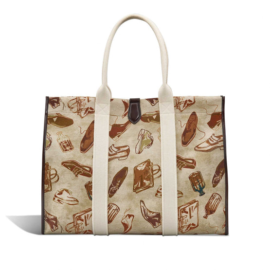 OPEN_TOTE_XL ICONIC SUMMER BROWN