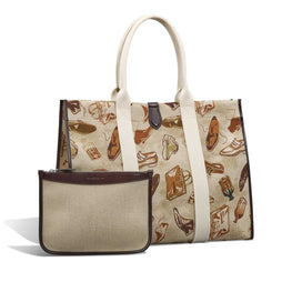 OPEN_TOTE_XL ICONIC SUMMER BROWN